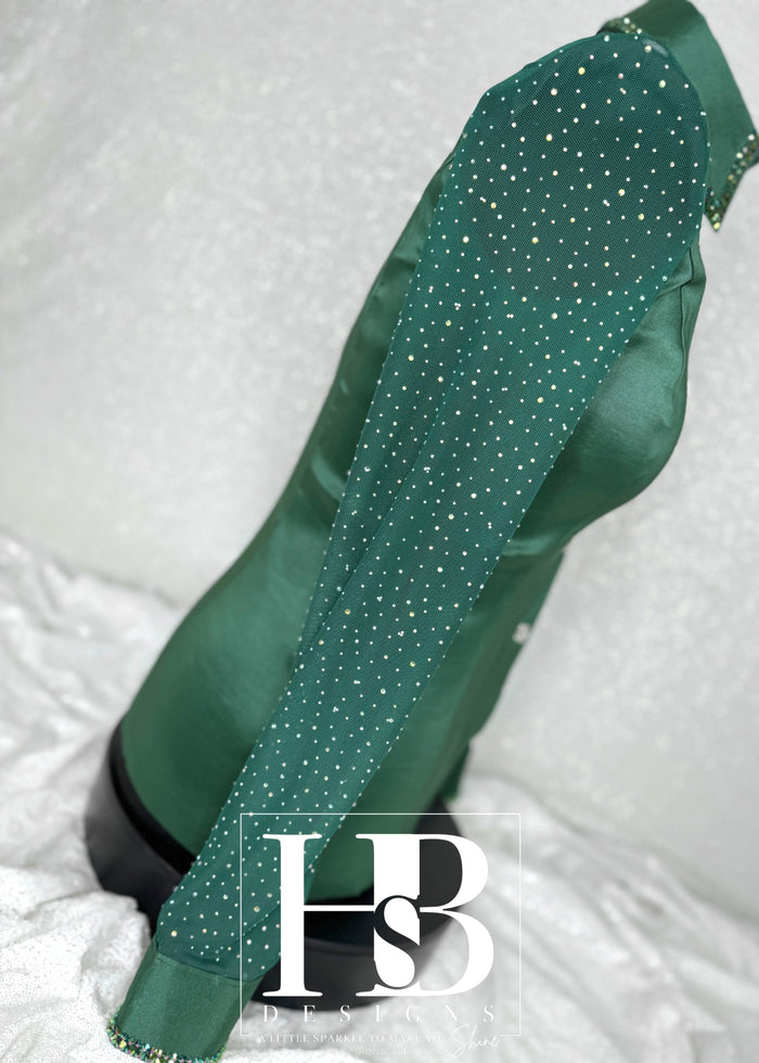 SIMPLY BREEZY Forest Green Taffeta Day Shirt