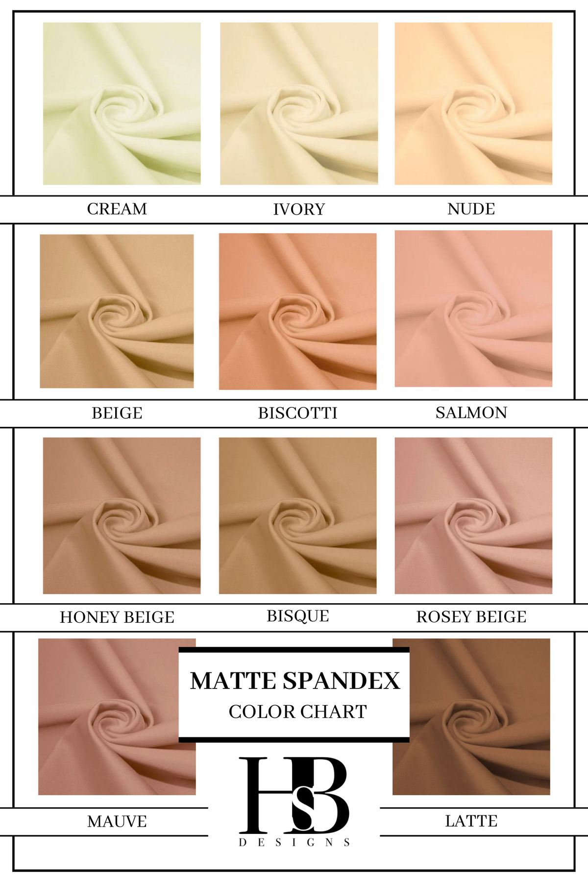 MATTE SPANDEX COLORS