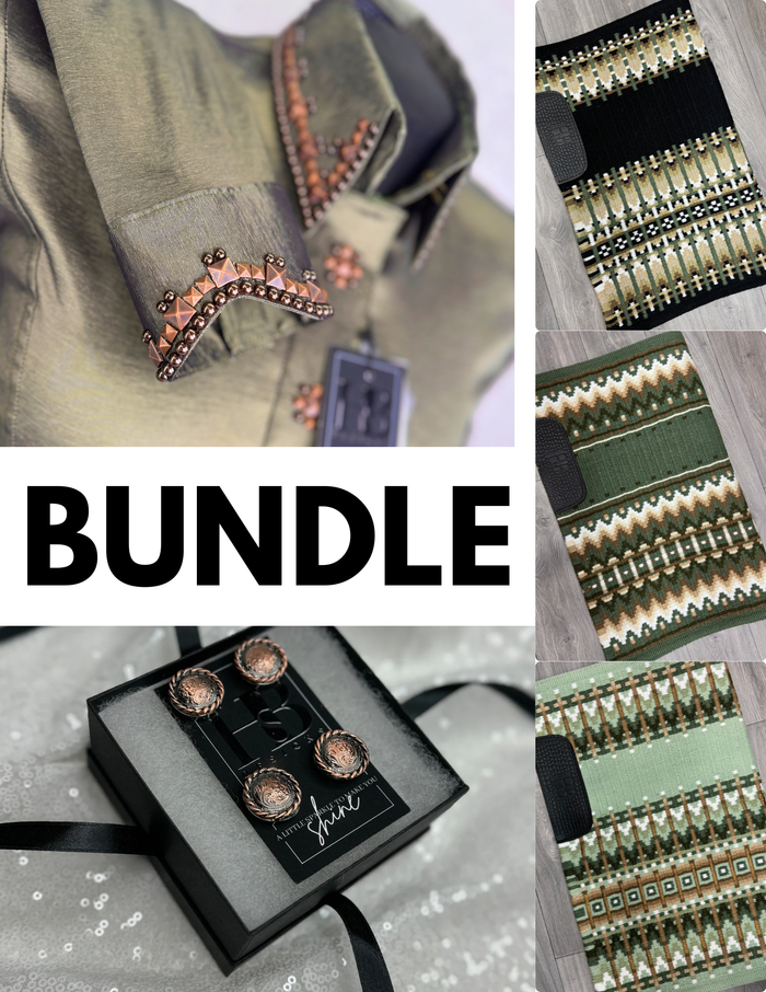 OLIVE GREEN SOUTHWESTERN TAFFETA// SIMPLY BUNDLE