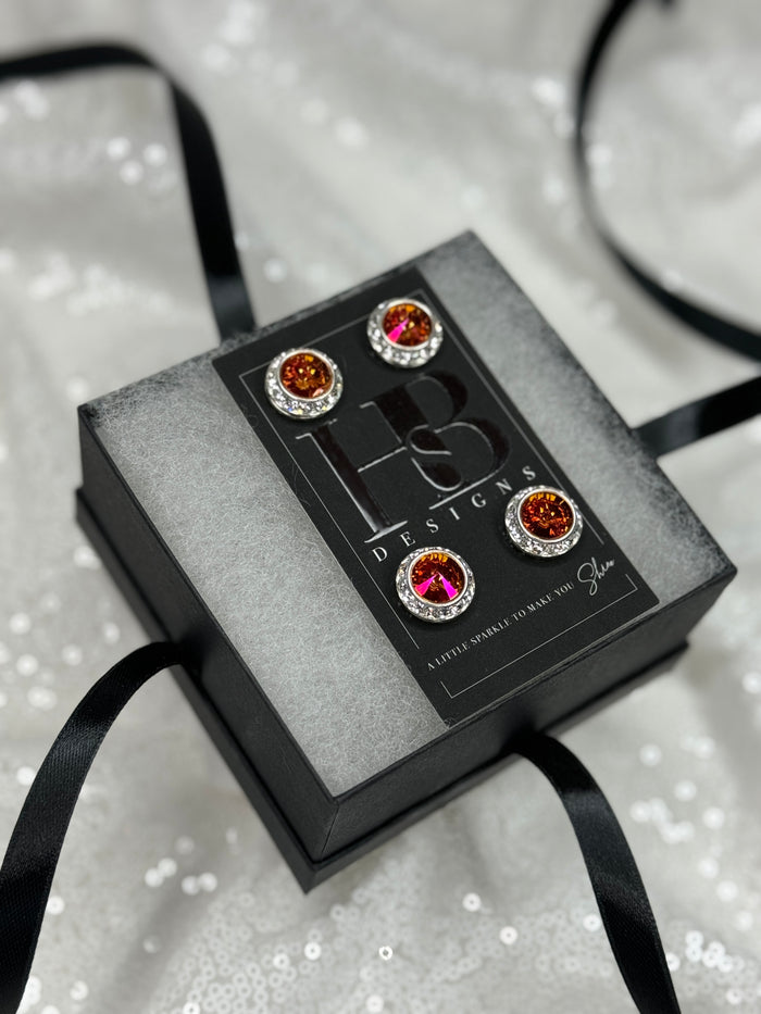 Sunset Pink Orange Number Magnets 1018