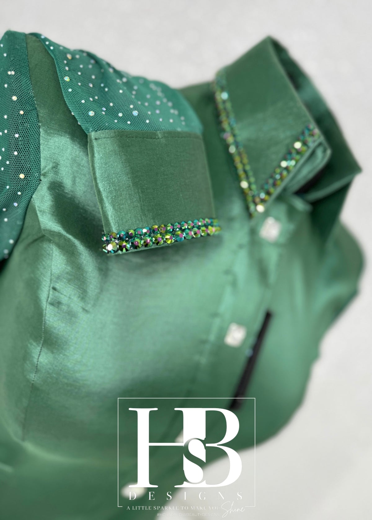 SIMPLY BREEZY Forest Green Taffeta Day Shirt