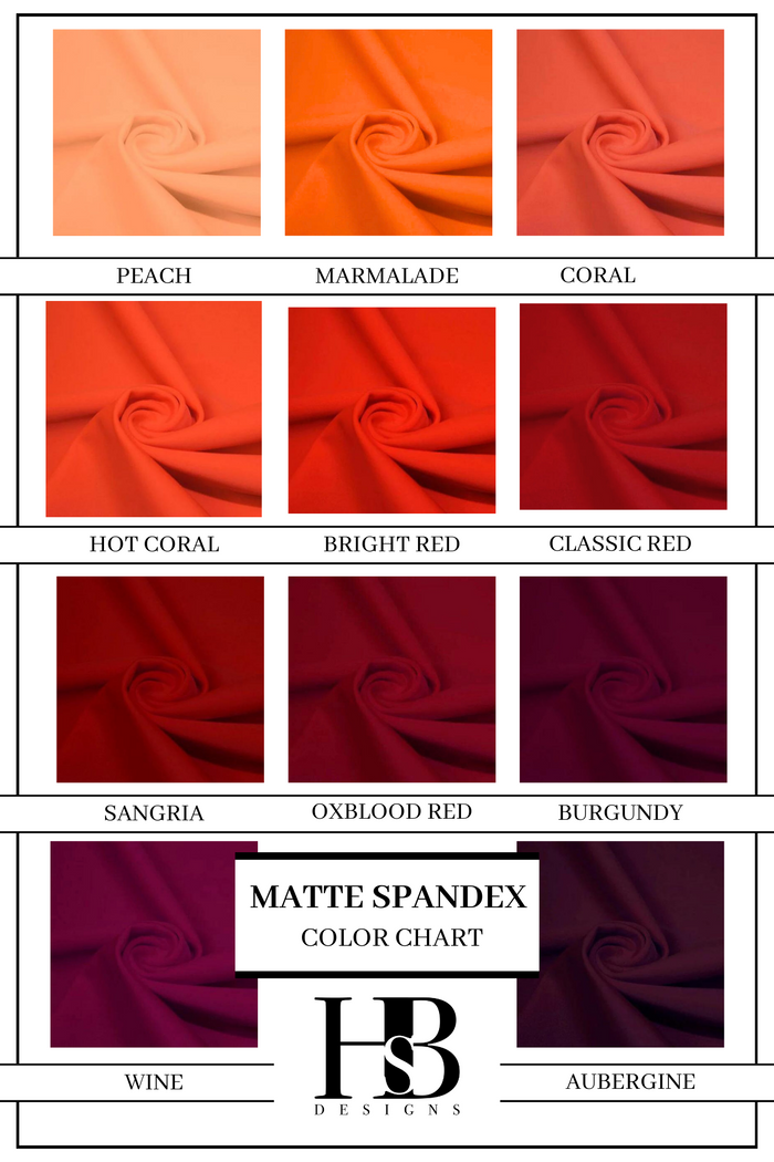 MATTE SPANDEX COLORS