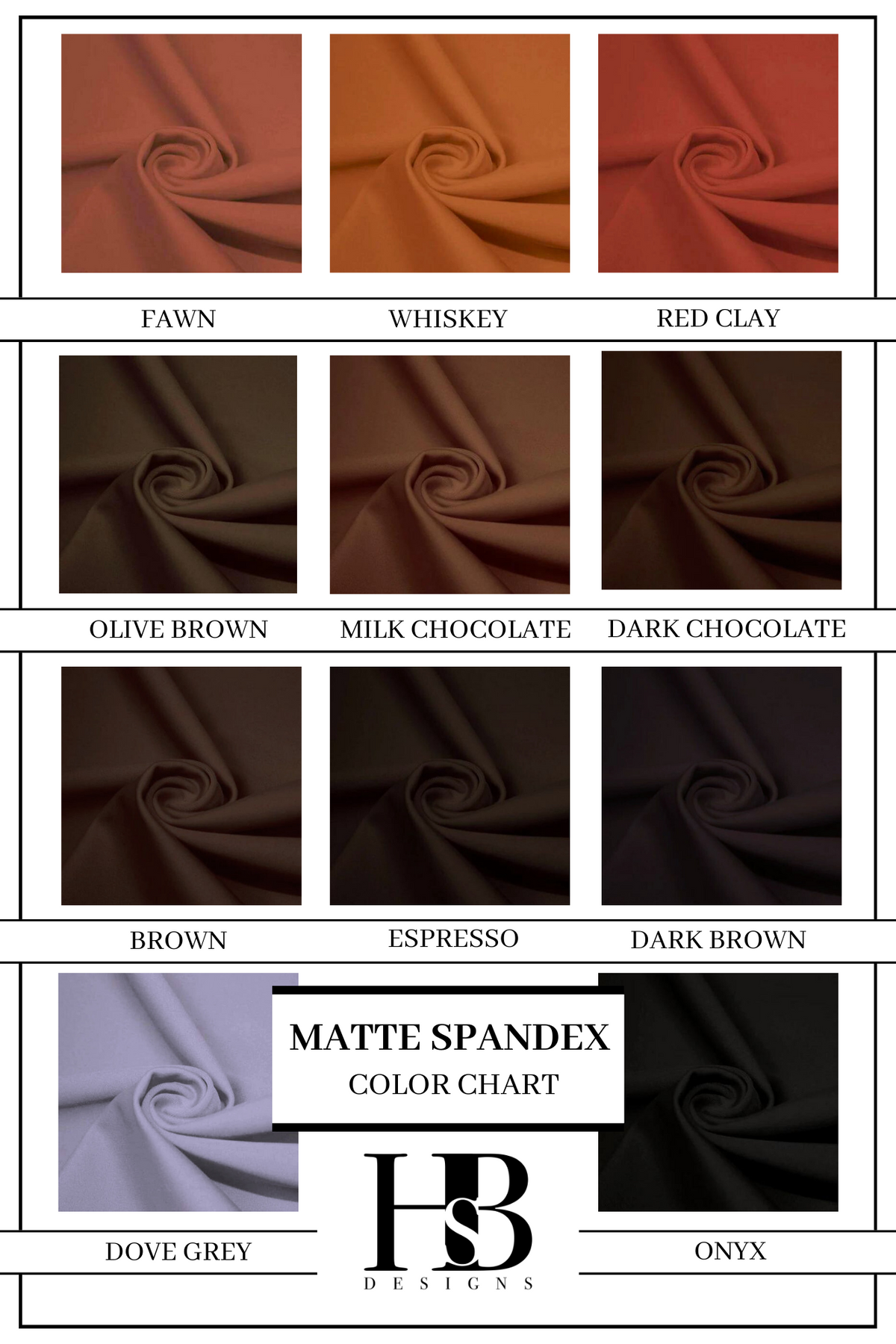 MATTE SPANDEX COLORS