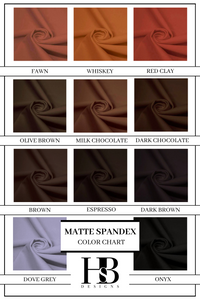 MATTE SPANDEX COLORS