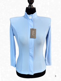TAILORED by HSBD Easy Breezy Breathable English 3/4 Sleeve Shirt w/ Hidden Zipper