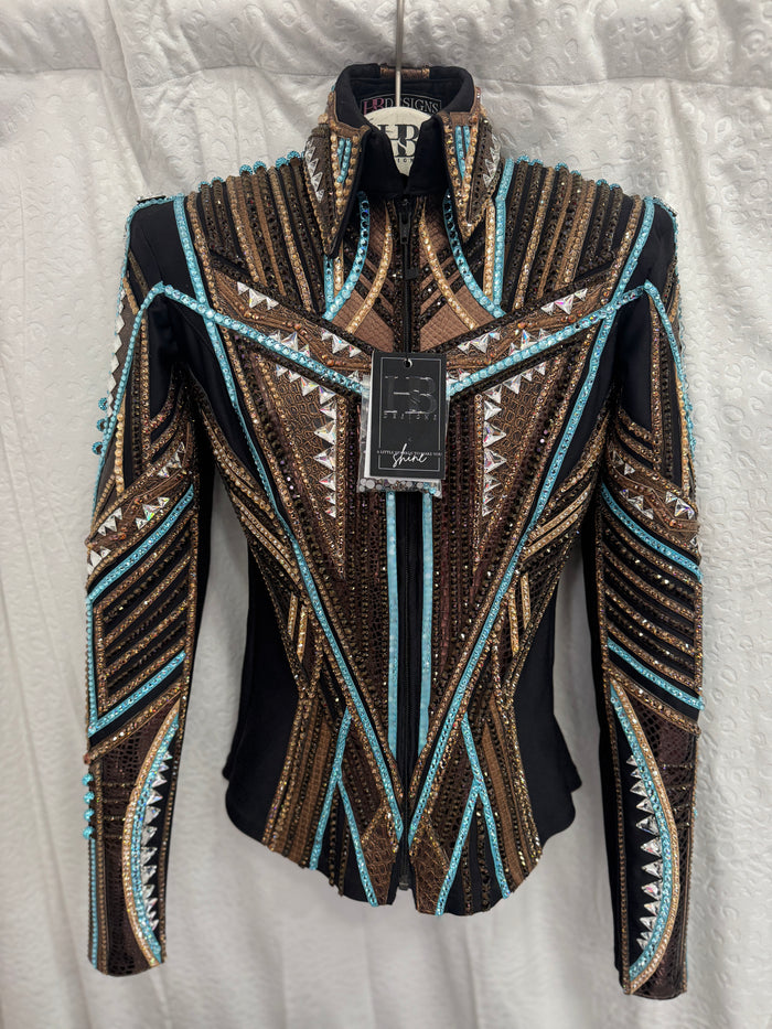 XS+/- Aqua, Bronze, Camel, Brown Jacket