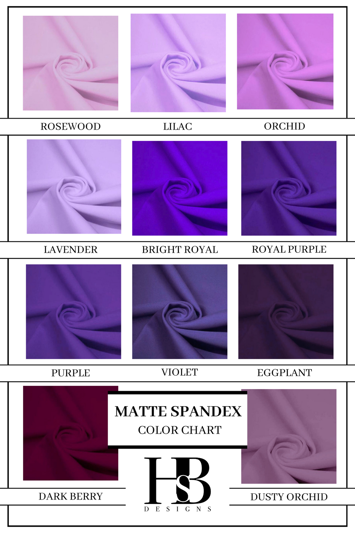 MATTE SPANDEX COLORS