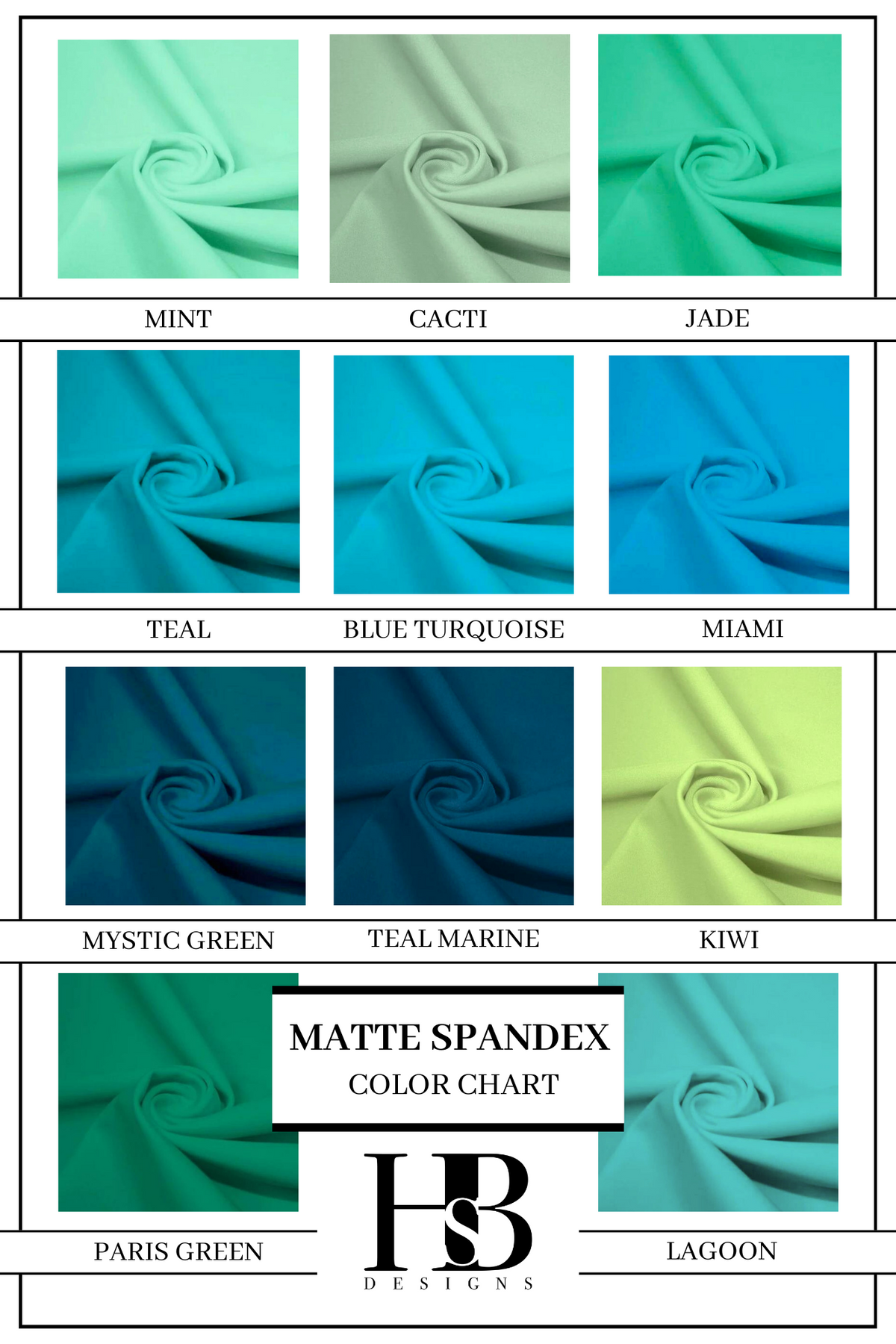 MATTE SPANDEX COLORS