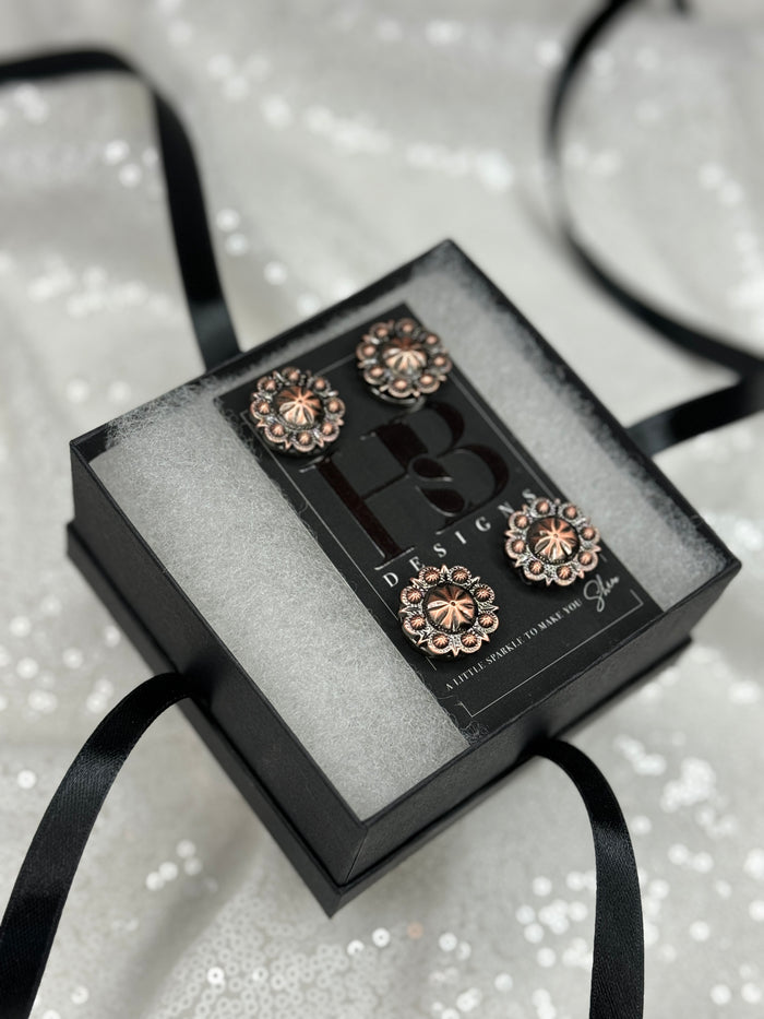 Antique Copper Concho Number Magnets 1009