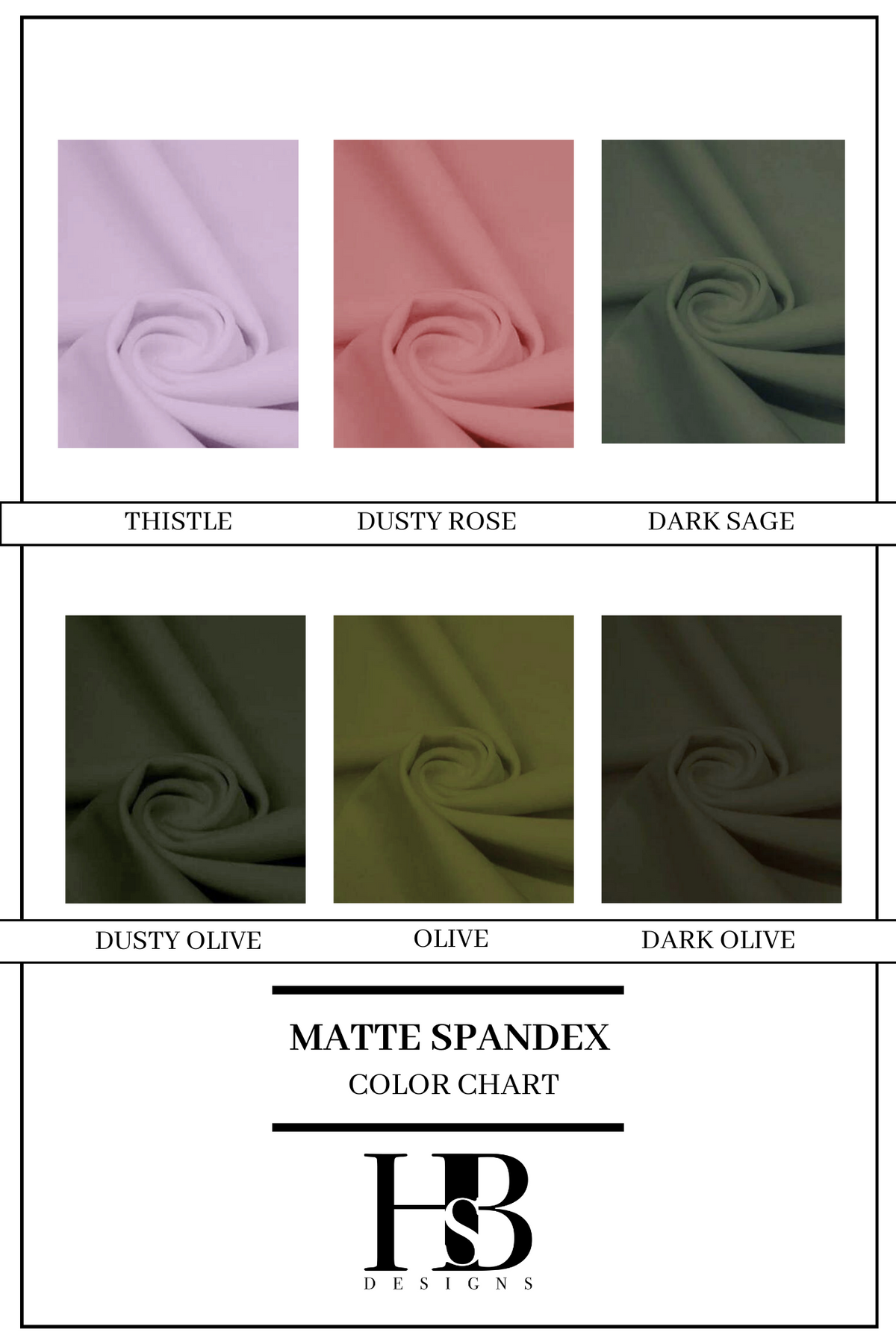 MATTE SPANDEX COLORS