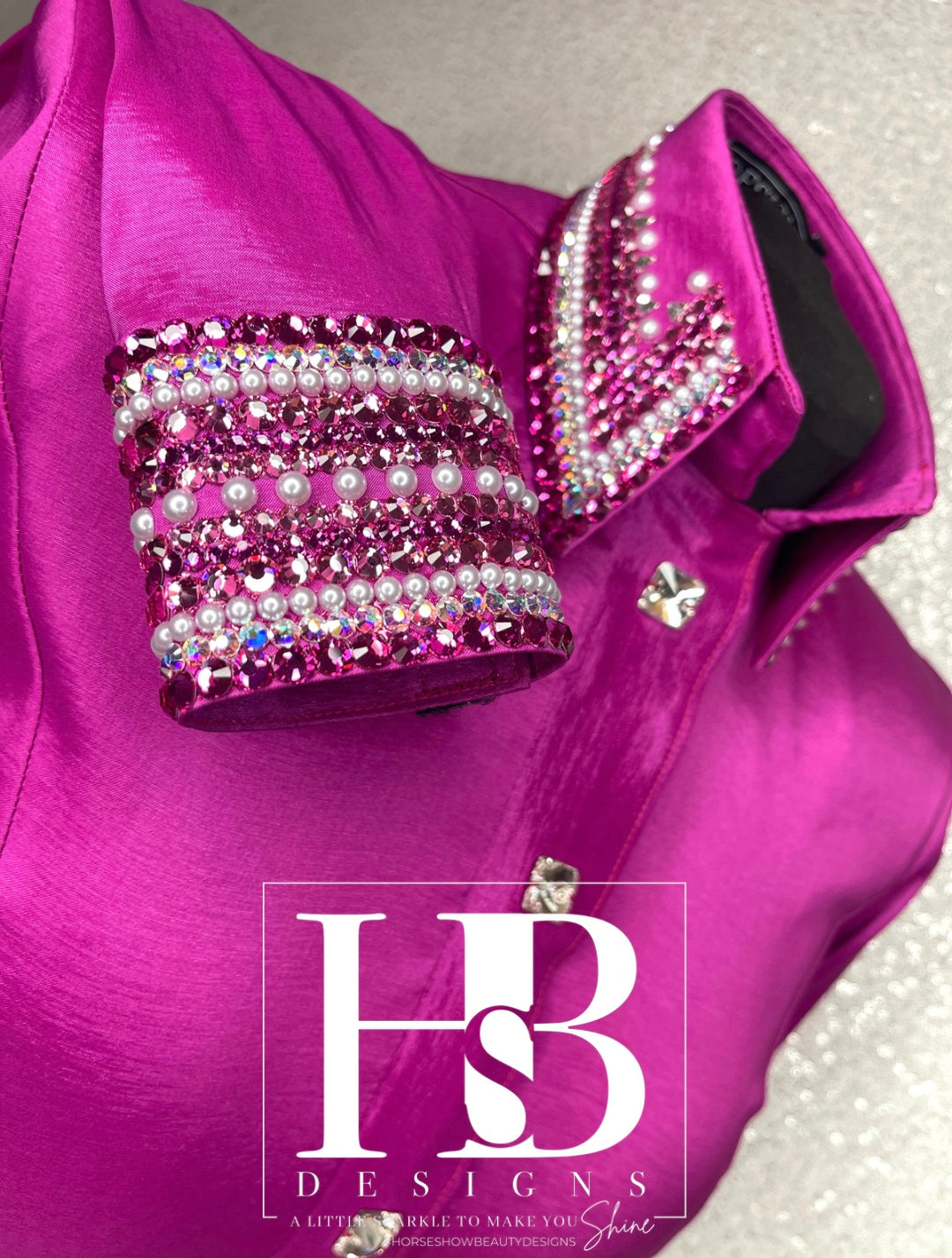 GLITZY Fuchsia Stretch Taffeta Day Shirt