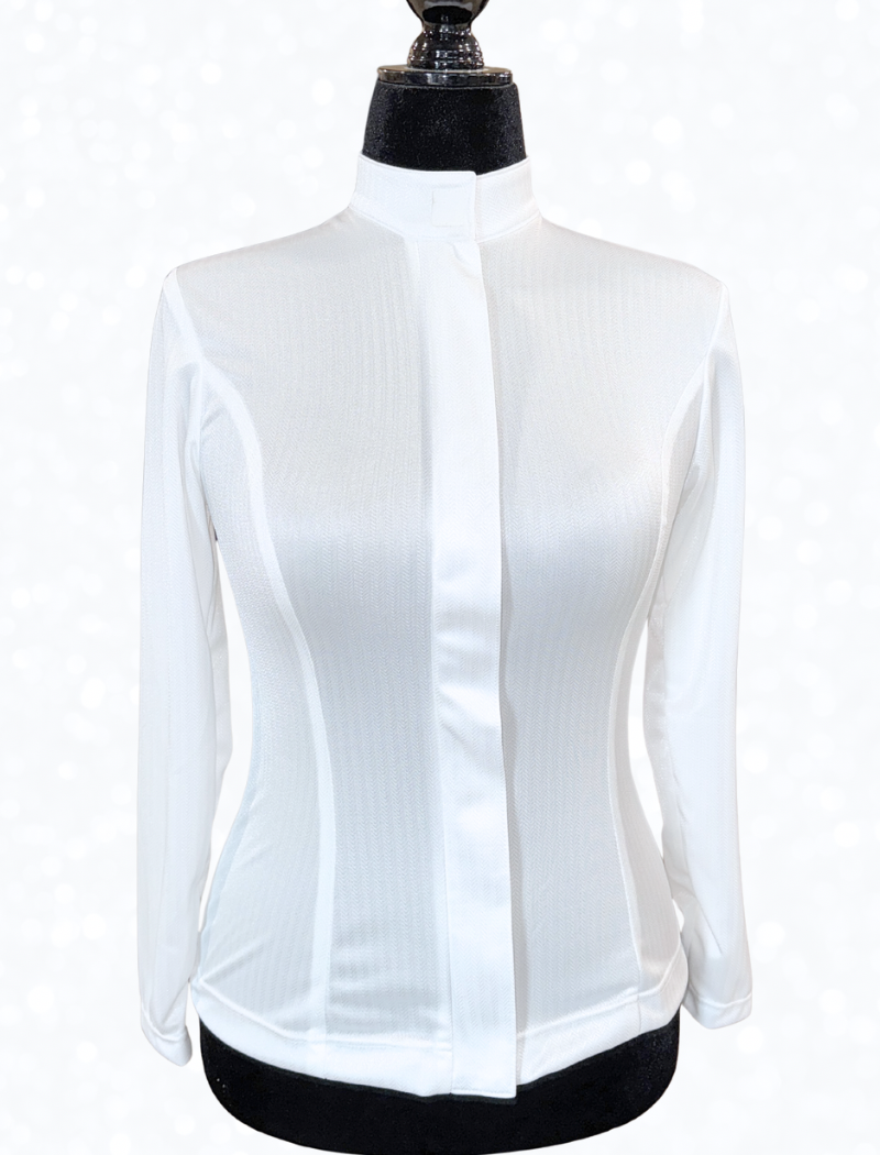 hidden zipper dress shirt Youth DIY Western Hidden Zipper Plain Show Shirt