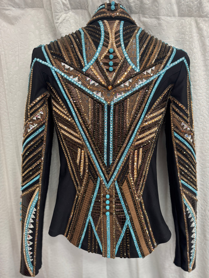 XS+/- Aqua, Bronze, Camel, Brown Jacket