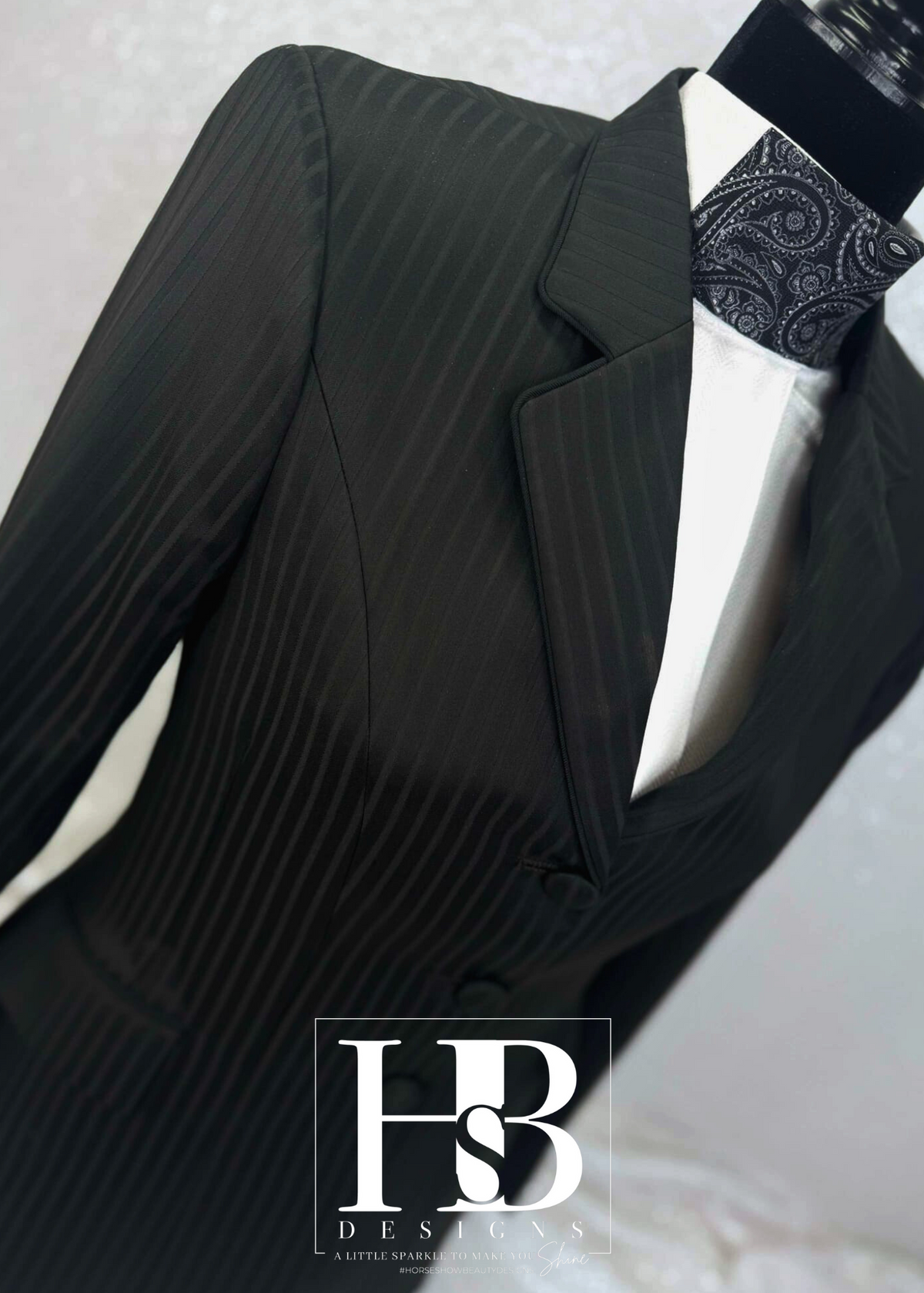 TAILORED Black Striped Hunt Coat #1000