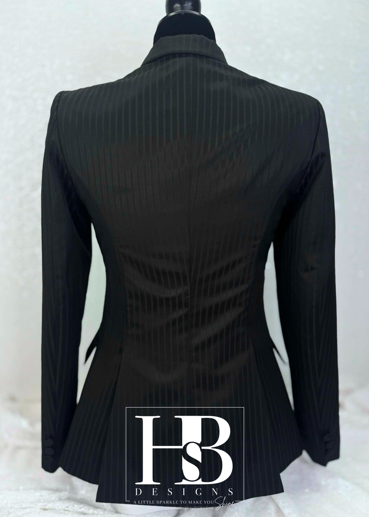 TAILORED Black Striped Hunt Coat #1000