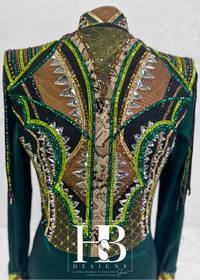 M/L Emerald, Lime, Bronze and Camel Vest Set