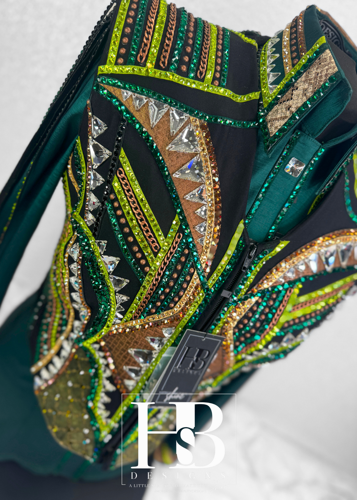 M/L Emerald, Lime, Bronze and Camel Vest Set