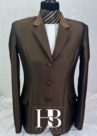 TAILORED Chocolate Pique w/ Chocolate Accents Hunt Coat #1007