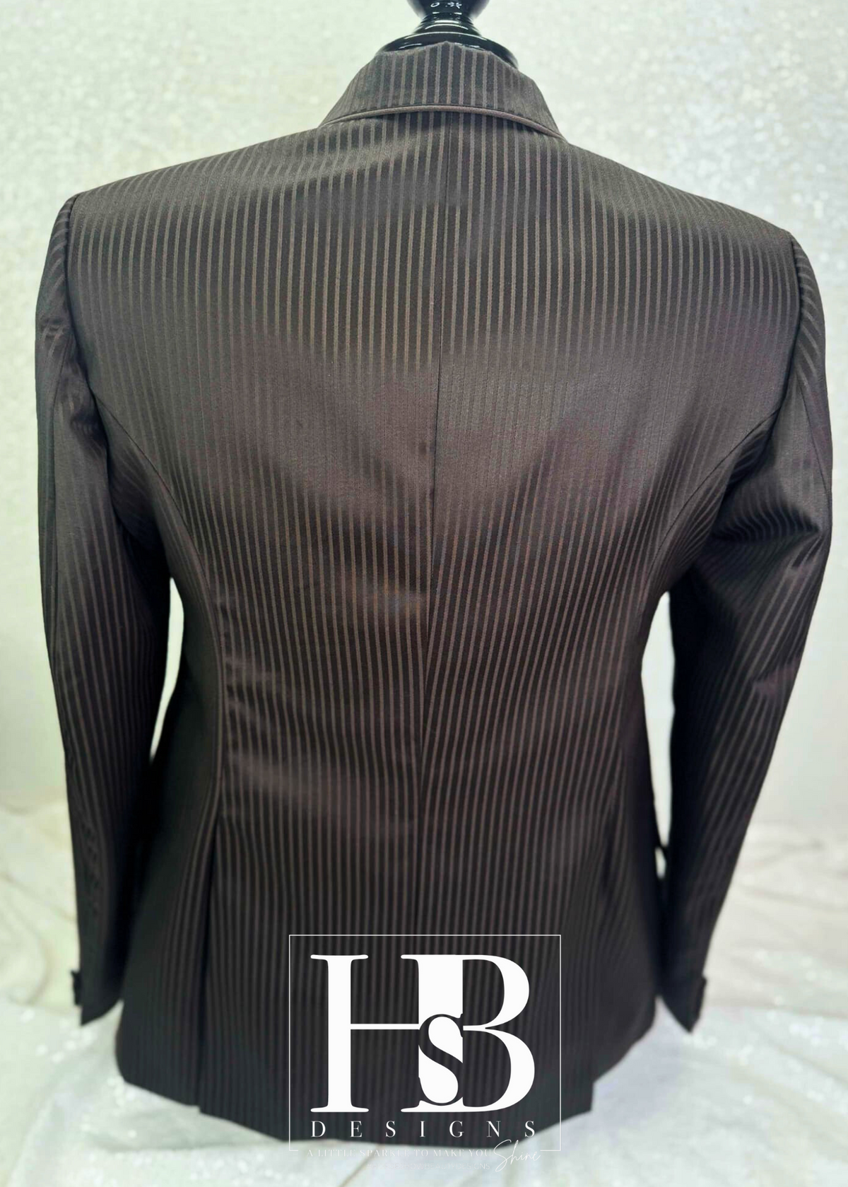 TAILORED Chocolate Stripe with Chocolate Accents Hunt Coat #1013