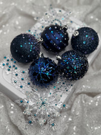 Hanukkah Night Navy Blue 12 Piece Ornament Set