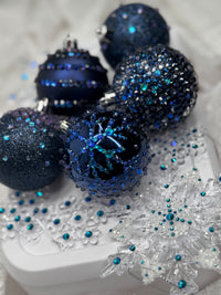 Hanukkah Night Navy Blue 12 Piece Ornament Set