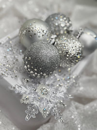 Silver 12 Piece Ornament Set