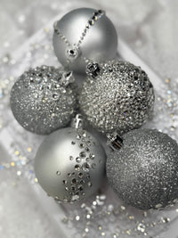 Silver 12 Piece Ornament Set