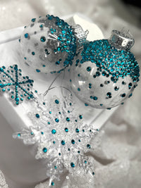 Turquoise 4 Piece Ornament Set