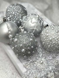 White Pearl 12 Piece Ornament Set