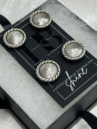 Antique Silver Classic Concho Number Magnets 1004