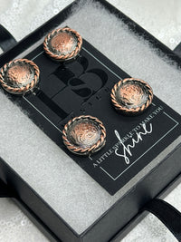 Antique Copper Classic Concho Number Magnets 1005