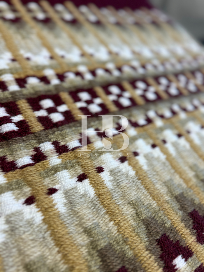 ERICA 1.0 Burgundy Maroon, Tan/Camel, Cream, Taupe and White Premium Pad 1079