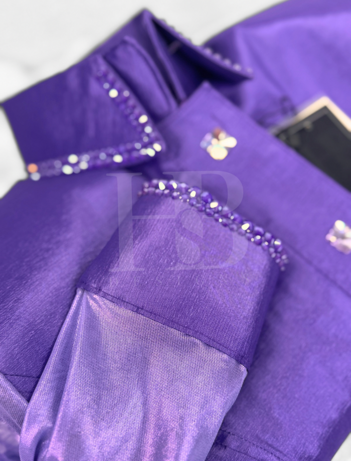 SIMPLY BREEZY Soft Purple Stretch Taffeta Day Shirt