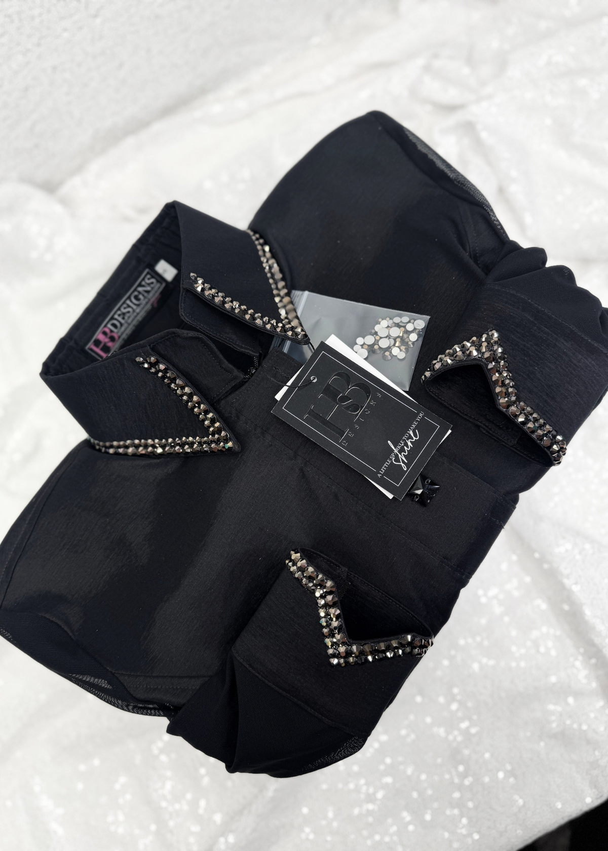 SIMPLY BREEZY Black & Gunmetal Grey Stretch Taffeta Day Shirt