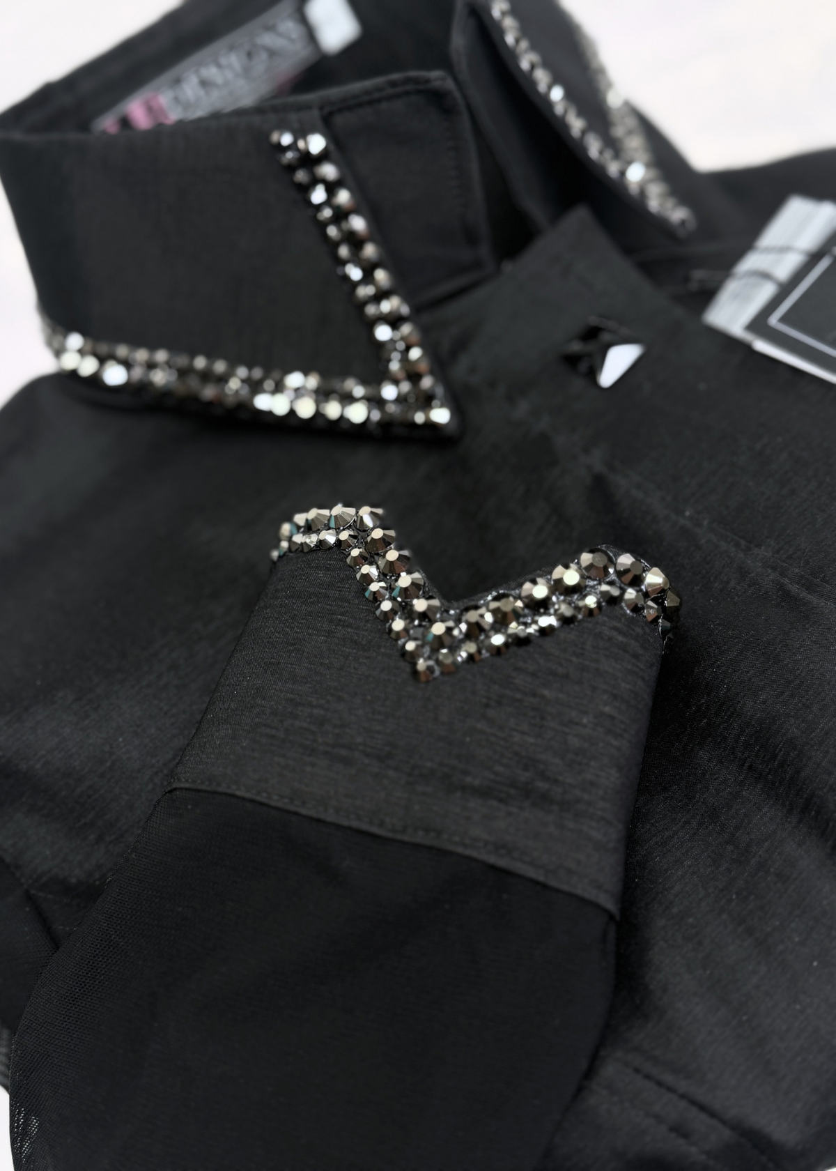 SIMPLY BREEZY Black & Gunmetal Grey Stretch Taffeta Day Shirt