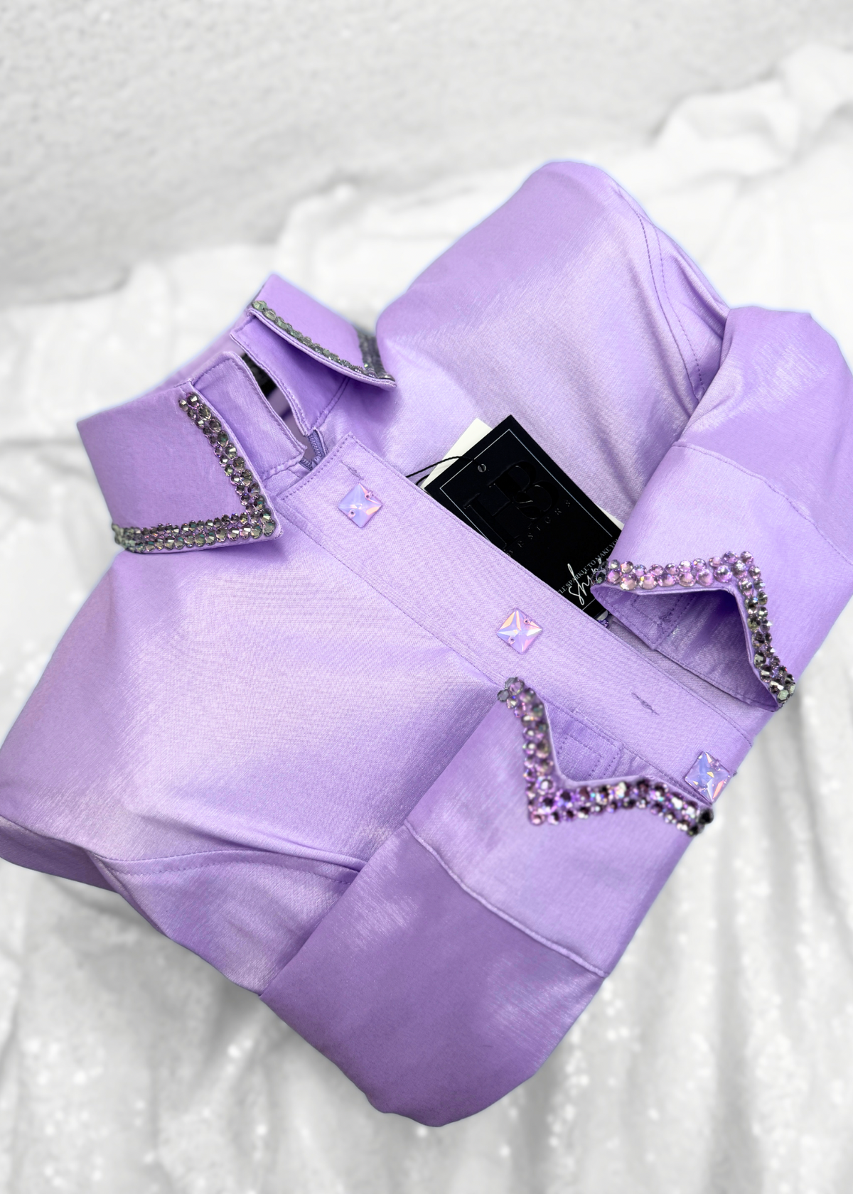 SIMPLY Light Lilac Stretch Taffeta Day Shirt
