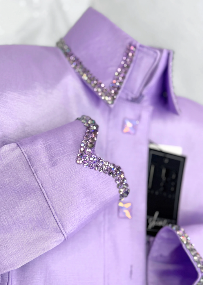 SIMPLY Light Lilac Stretch Taffeta Day Shirt