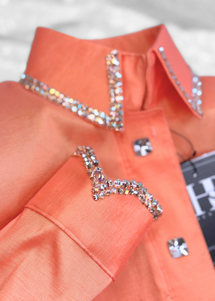 SIMPLY Georgia Peach Stretch Taffeta Day Shirt