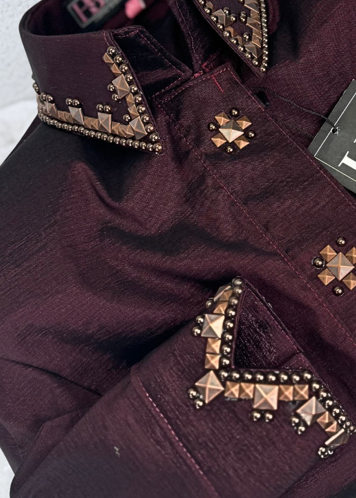 SIMPLY SOUTHWESTERN Garnet and Copper Stretch Taffeta Day Shirt