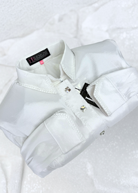 SIMPLY White Stretch Taffeta Day Shirt