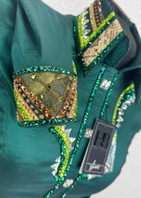 M/L Emerald, Lime, Bronze and Camel Vest Set