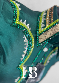 M/L Emerald, Lime, Bronze and Camel Vest Set