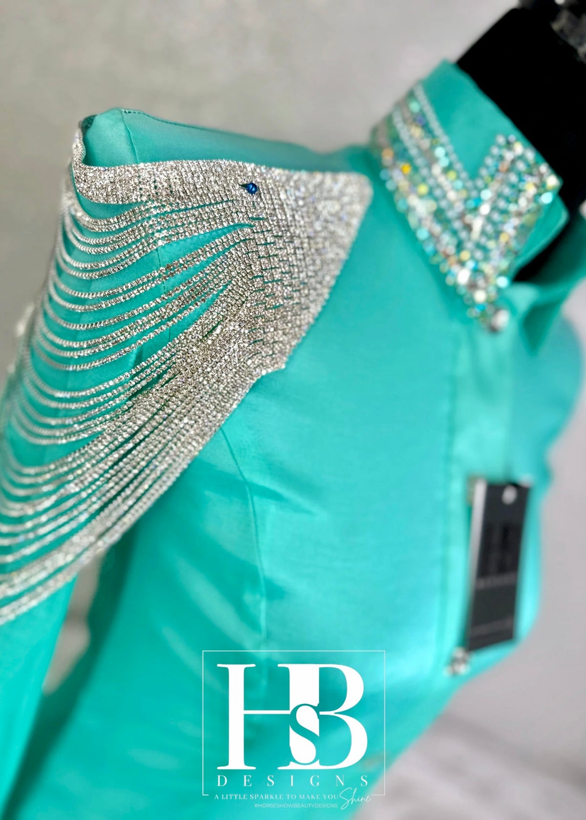 GLITZY Seafoam/Mint Taffeta Day Shirt