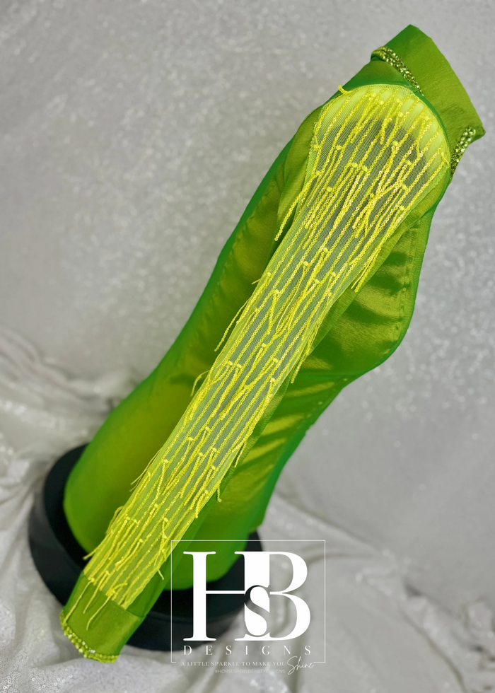 SIMPLY BREEZY Lime Green Taffeta Day Shirt