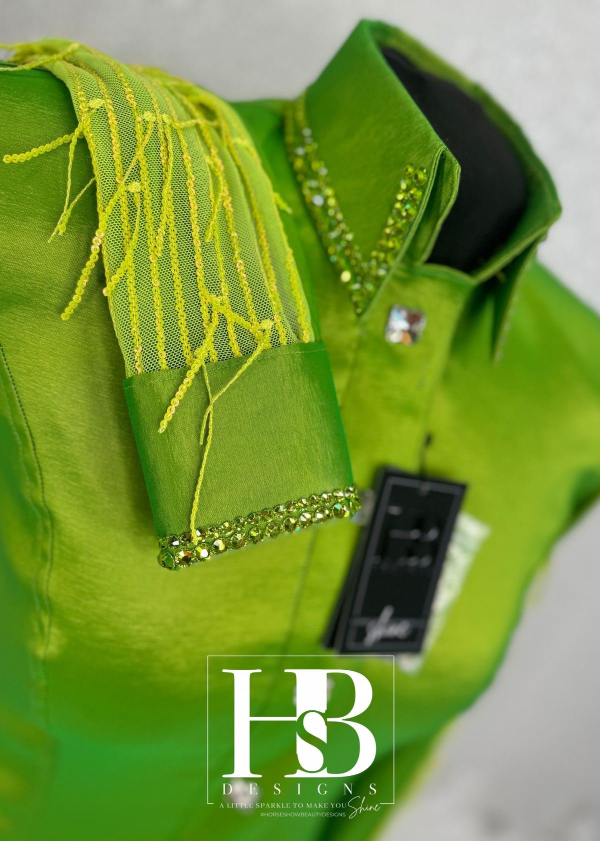SIMPLY BREEZY Lime Green Taffeta Day Shirt