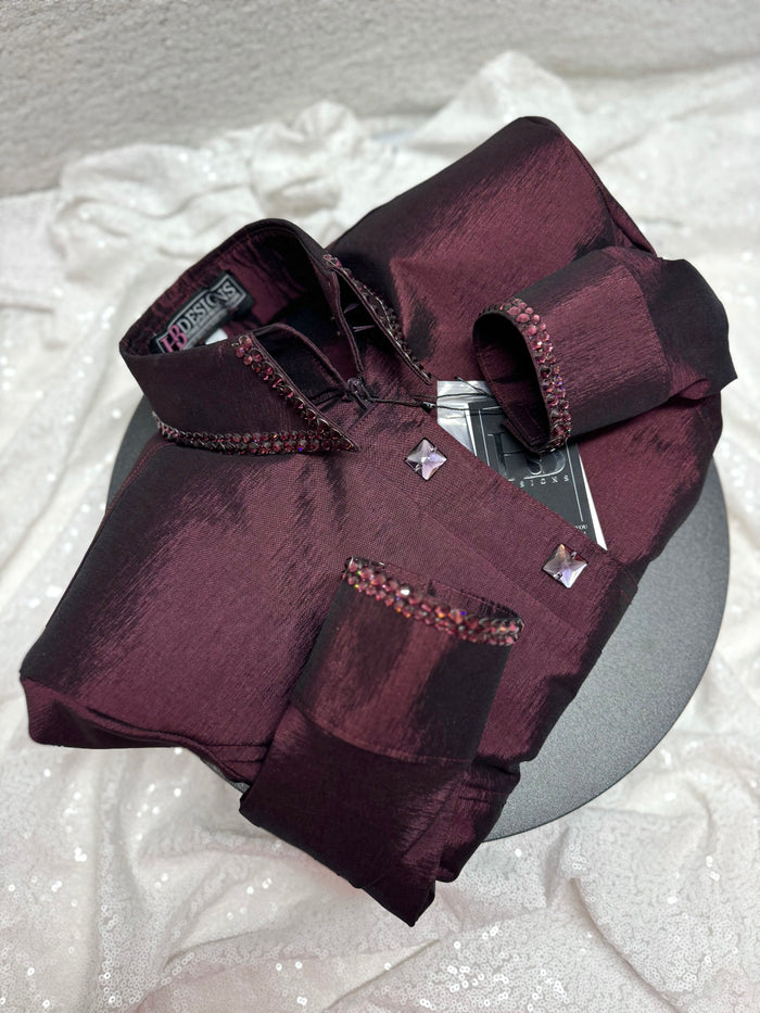 SIMPLY Garnet Stretch Taffeta Day Shirt