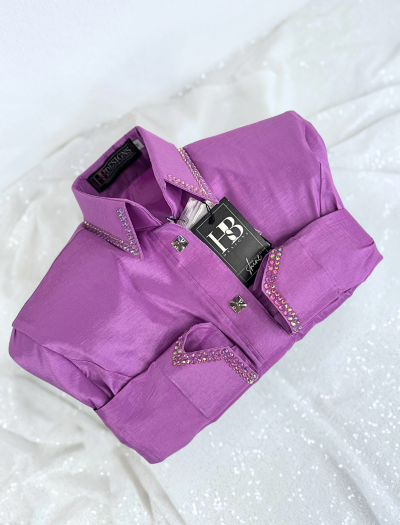 SIMPLY Orchid Stretch Taffeta Day Shirt 1379