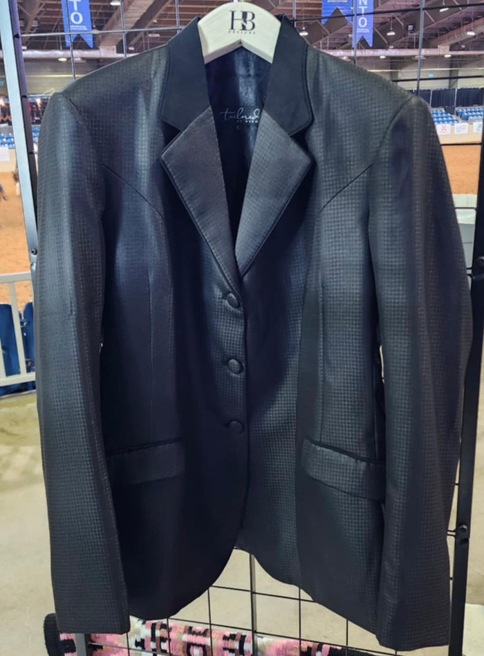 TAILORED Black on Black Small Check Hunt Coat #1018