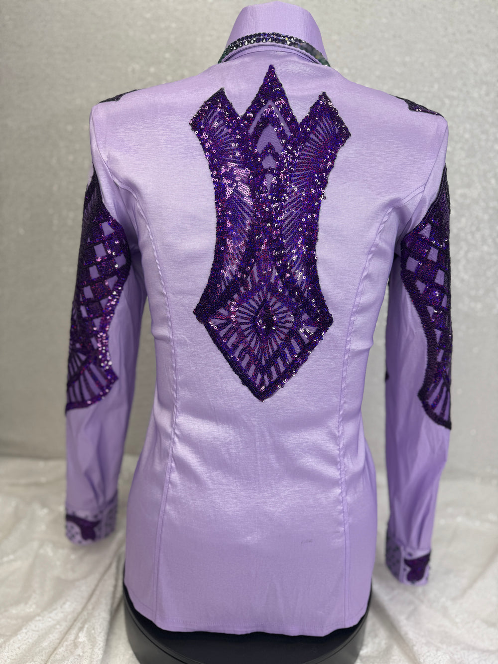 SIMPLY Light Lavender w/ Purple Stretch Taffeta Day Shirt