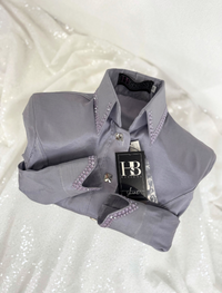 SIMPLY ICEY Lavender Stretch Taffeta Day Shirt 1384